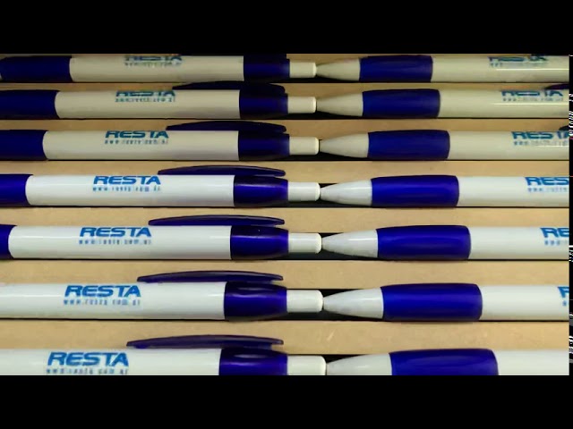 Vídeo relacionado con Schmalz 250 bolígrafos de plástico personalizables con impresión UV publicidad/logotipo/texto/mensaje/graduación/feria tinta azul (250)