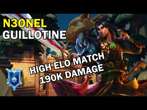 High Elo Match 190K Damage N3onel (War4nk) Zhin Paladins Competitive (Diamond) GUILLOTINE
