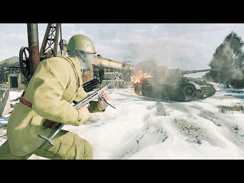 Soviet Forces vs German Forces - Tractor Plant - Battle of Stalingrad [1440p 60FPS] Enlisted
