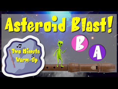 Recorder Play Along: Two Minute Recorder Warm-Up! | Notes B & A