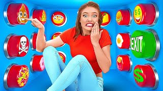 Download lagu TANTANGAN 1000 TOMBOL MISTERI || Cuma 1 yang Ngelolosin Kamu! 100 Lapis Makanan oleh 123 GO! FOOD mp3