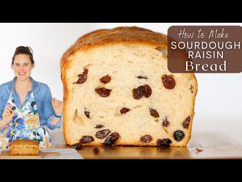 HOW TO MAKE SOURDOUGH RAISIN BREAD: An easy tutorial for a raisin sourdough bread loaf!
