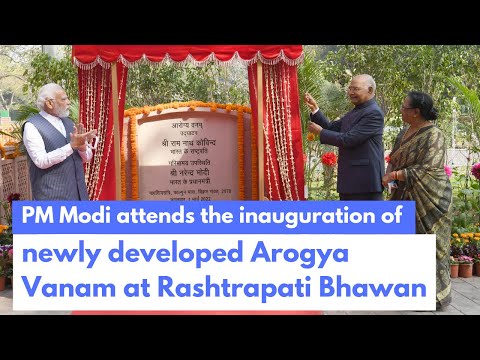 PM Modi attends the inauguration of newly developed arogya vanam at rash....