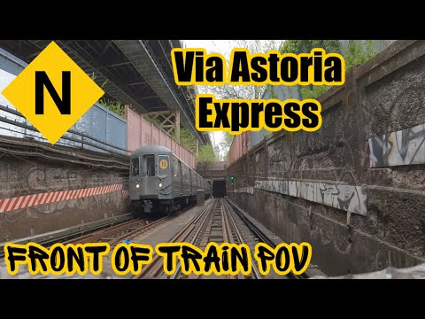 Full Length Front of Train Ride On an R46 (N) to Coney Island Stillwell Avenue via Astoria Express