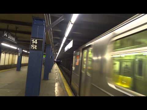 NYC Subway: Not In Service R62 (3) Leaving 14th Street