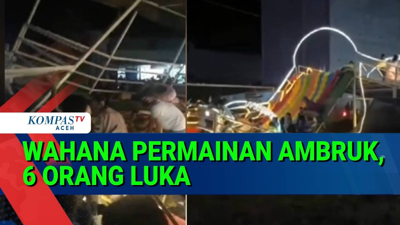 Duka di Tengah Hiburan! Wahana Pasar Malam Ambruk, Korban Bergelimpangan