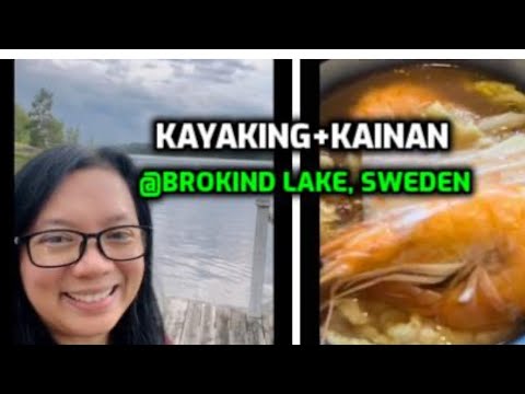 Kayaking&Kainan-In-One w/ Fil-Swedish friends @Lake Brokind, Sweden 🇸🇪  #kayaking #summervacation