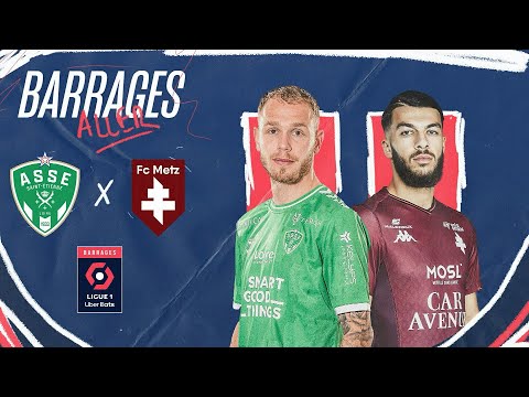 AS SAINT-ETIENNE - FC METZ (2 - 1) - Highlights - Barrage 1 - 2023/2024