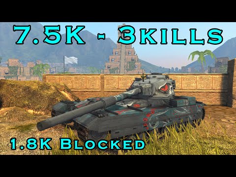FV215b Mastery 7.5K DMG, 3 Kills, 1.8K Blocked - WoT Blitz