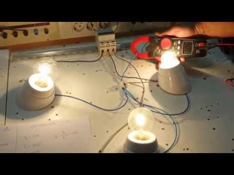 Conexión estrella triángulo de cargas equilibradas.