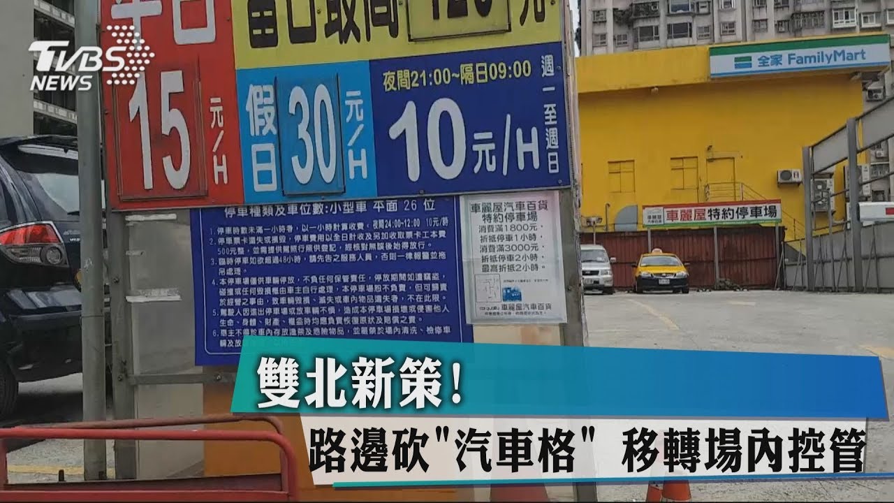 雙北新策!路邊砍「汽車格」 移轉場內控管