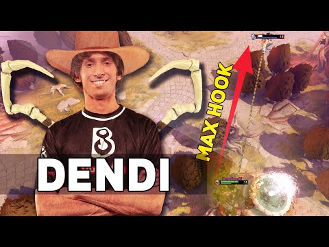 DENDI LEGEND BACK TO PUDGE !! IMBA MAX RANGE HOOKS