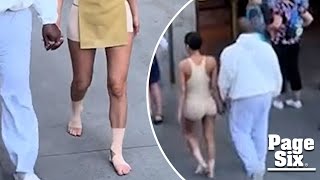 Bianca Censori’s feet wrapped with bandages while on Disneyland date with Kanye West