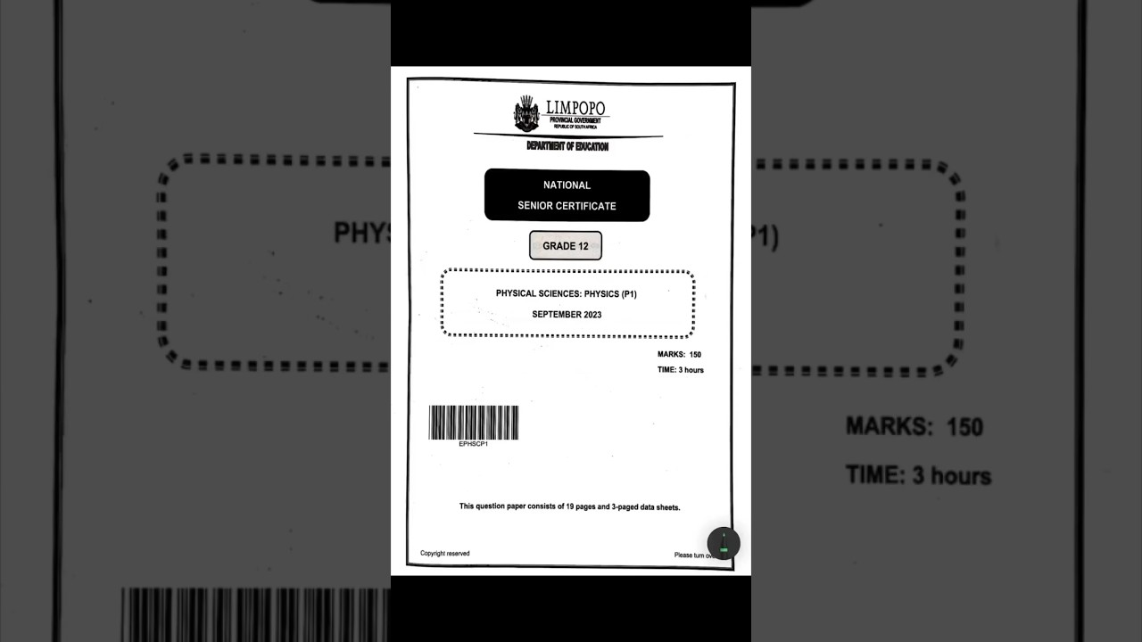 allpastpapers.com  Prelim 2023 Grade 12 Physical Sciences P1 September Exam Paper