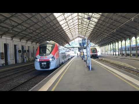 Gare de Cahors, departure TER Toulouse - Brive-la-Gaillarde