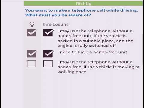 führerschein theorie (german driving licence theory) Lektion 4