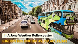 🌦️ A June Weather Rollercoaster: White City to South Kensington via 49, 319, 417, 35 & 345