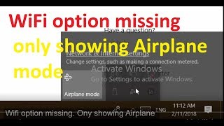 Not Connected - No connections are available | WiFi option missing in Windows 10