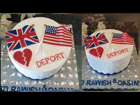 UK,US Flag Cake Tutorial / How to Makes UK and US Flags in Fondant