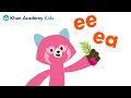 Words With Ee And Ea Vowel Teams Learn To Read With Khan Academy Kids