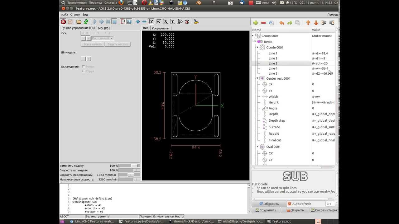 LinuxCNC Feautres tutorial #1 Making motor mount