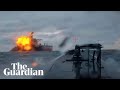 Footage Purports To Show Drone Attack On Russian Tanker Allegedly Belonging To Shadow Fleet