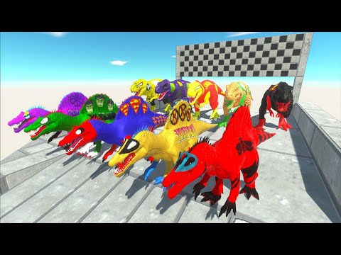 Superteam T-rex and Spinosaurus Hero Speed Race Championship Hunting Found Jurassic world evolution