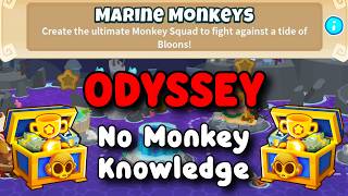 BTD6 Odyssey | No Monkey Knowledge Guide | Hard Mode Tutorial | Marine Monkeys