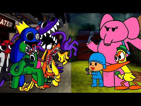 FNF All Pocoyo Vs Rainbow Friends 2D - Friday Night Funkin' | Pibby Pocoyo/FNF Mod