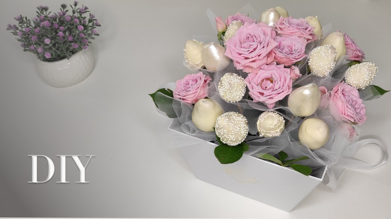 DIY / Fresas cubiertas de chocolate con flores