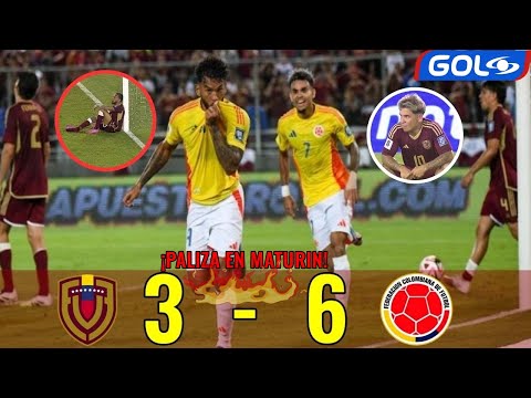 ¡Paliza En Maturin! Venezuela vs Colombia 3-6 🔥 [PARTIDO COMPLETO] Eliminatorias 2026 🎙️ GOL CARACOL