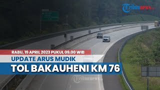 Sejak Pagi Tol Bakauheni KM 76 Terpantau Masih Sepi Kendaraan yang Melintas
