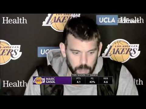 Marc Gasol, cutting off a reporter's question about Kobe. "I'm not comfortable talking about it".
