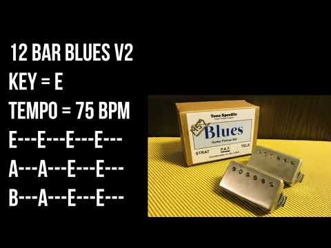 Blues Backing Track For Guitar Players -12 Bar Blues, Key E 75bpm, Drum & Bass Only No Guitar