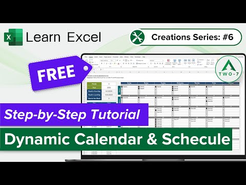 Dynamic Calendar Schedule Free Template And Step By Step Tutorial Create Your Own Spreadsheet
