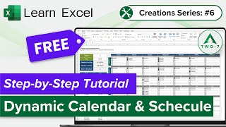 Dynamic Calendar Schedule - Free Template and Step by Step Tutorial - Create Your Own Spreadsheet