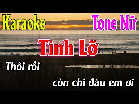 Tình Lỡ Karaoke Tone Nữ ( C#m ) Beat Mới | Karaoke Lâm Organ