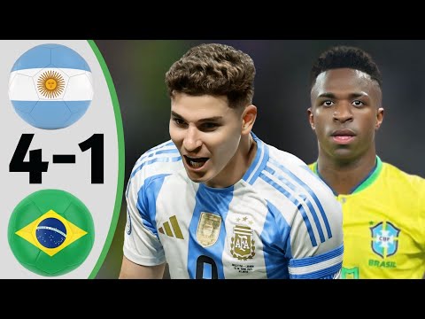Argentina vs Brazil 4-1 | All Goals & Extended Highlight 2025