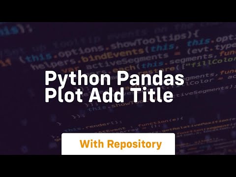 Python Pandas Plot Add Title