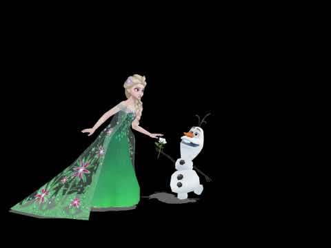 MMD - Elsa and Olaf with a flower
