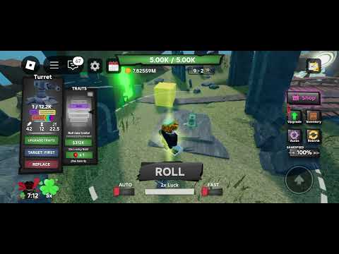 upgrading turret to the max in tower defense rng (best turret in the game🌟🌟)