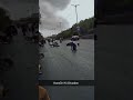 Bike Accident In Heavy Rain In Karachi Pakistan