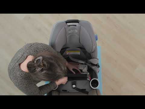How to install the Graco® 4Ever® DLX Car Seat in rear-facing mode using the vehicle seat belt