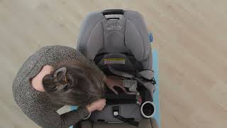 How to install the Graco® 4Ever® DLX Car Seat in rear-facing mode using the vehicle seat belt