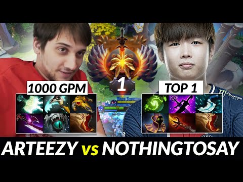 Arteezy vs Nothingtosay - 1000 gpm Arc warden vs Top 1 Immortal