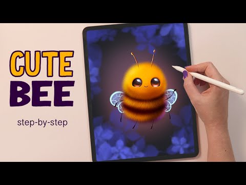Drawing a Cute Bee in Procreate - Easy Tutorial
