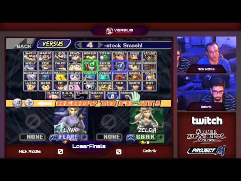 VS Weekly 5/28/14 - Losers Finals - Nick Riddle (Link) vs Seibrik (Sheik) - Project M