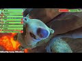 Ice Age Dawn Of The Dinosaurs 2009 Reptile Fight With Healthbars 2 2 500K Subscribers Special