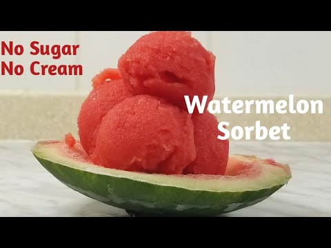 Easy Father's Day dessert |Watermelon Sorbet |No Ice cream Machine|No Sugar|No Cream