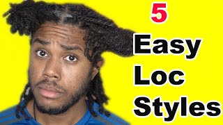 5 Quick and Easy Loc Styles for Men Medium Length Locs